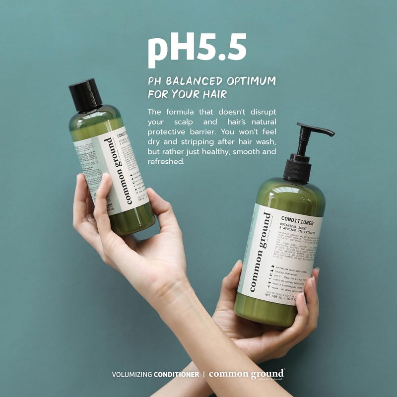 Common Ground Volumizing Natural Shampoo and Conditioner Set, Paraben and Cruelty Free, Vegan, Plant-Based Ingredients, Botanical Magnolia Scent and Avocado Oil Extract, for Men, Women - Image 5